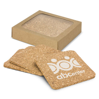 Agogo Oakridge Cork Coaster Square Set of 4 - 113034