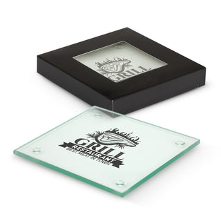 Agogo Venice Glass Coaster Set of 2 - Square - 116394