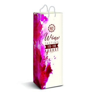 Agogo Laminated Paper Wine Bag - Full Colour - 116940