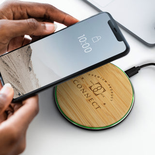 Agogo Bamboo 15W Wireless Fast Charger - 125555