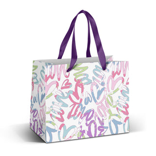 Agogo Medium Ribbon Handle Paper Bag - Full Colour - 127178