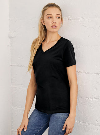 BELLA+CANVAS Women's Relaxed Jersey Short Sleeve V-Neck Tee - BC6405