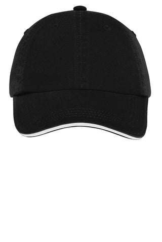 Port Authority Sandwich Bill Cap with Striped Closure - C830