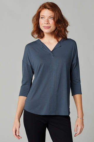 Port Authority Ladies Concept 3/4-Sleeve Soft Split Neck Top - LK5433