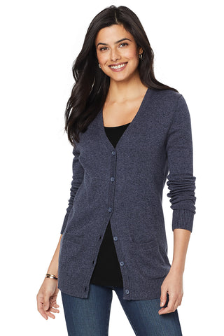 Port Authority Ladies Marled Cardigan Sweater - LSW415