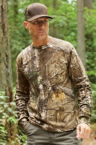 Russell Outdoors Realtree Long Sleeve Explorer 100% Cotton T-Shirt with Pocket - S020R