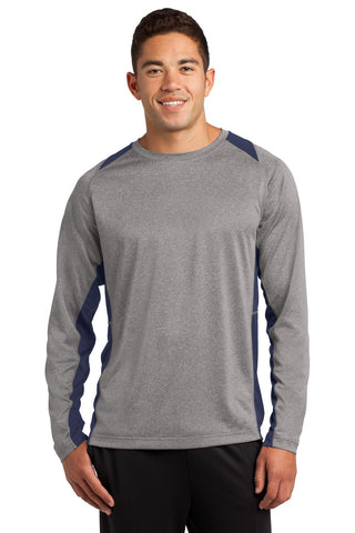 Sport-Tek Long Sleeve Heather Colorblock Contender Tee - ST361LS