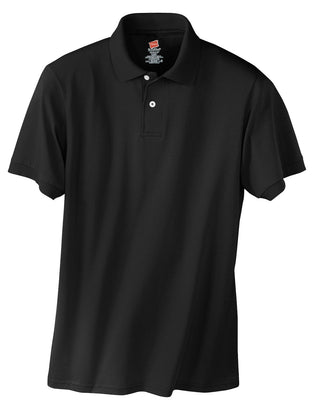 Hanes EcoSmart 5.2-Ounce Jersey Knit Sport Shirt (Black)