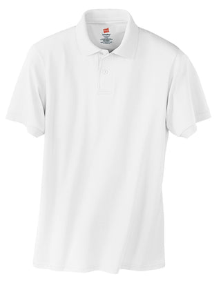 Hanes EcoSmart 5.2-Ounce Jersey Knit Sport Shirt (White)