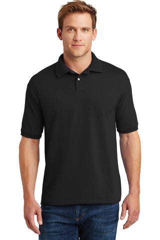 Hanes EcoSmart 5.2-Ounce Jersey Knit Sport Shirt (Black)