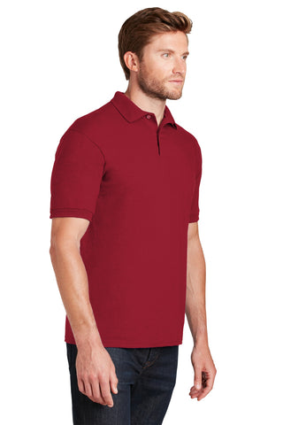 Hanes EcoSmart 5.2-Ounce Jersey Knit Sport Shirt (Deep Red)