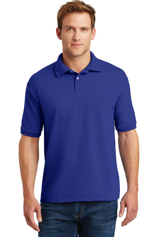 Hanes EcoSmart 5.2-Ounce Jersey Knit Sport Shirt (Deep Royal)