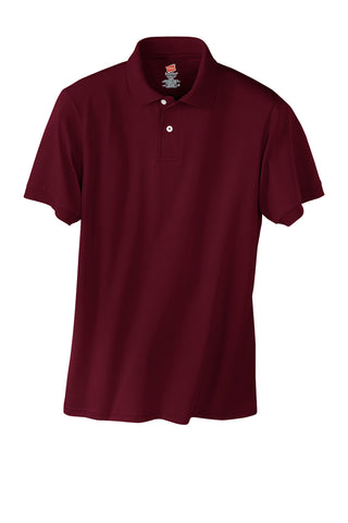 Hanes EcoSmart 5.2-Ounce Jersey Knit Sport Shirt (Maroon)