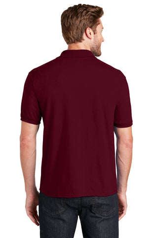 Hanes EcoSmart 5.2-Ounce Jersey Knit Sport Shirt (Maroon)