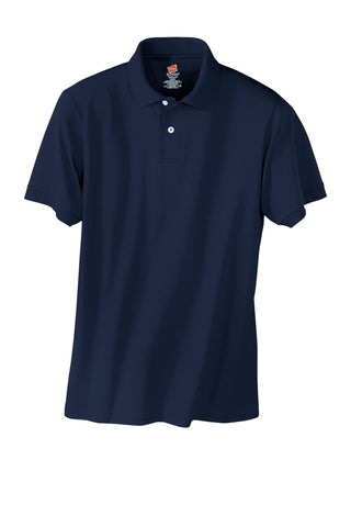 Hanes EcoSmart 5.2-Ounce Jersey Knit Sport Shirt (Navy)