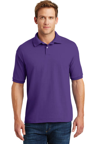 Hanes EcoSmart 5.2-Ounce Jersey Knit Sport Shirt (Purple)