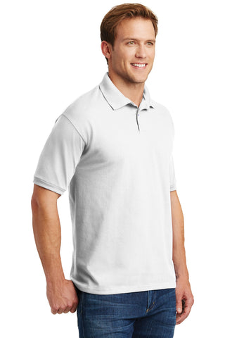 Hanes EcoSmart 5.2-Ounce Jersey Knit Sport Shirt (White)