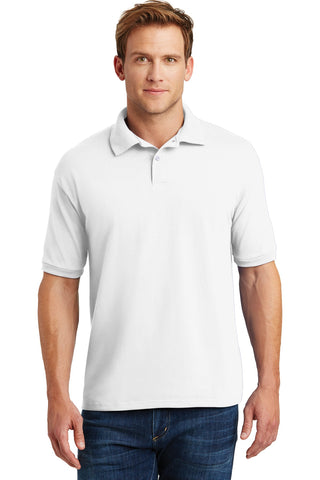 Hanes EcoSmart 5.2-Ounce Jersey Knit Sport Shirt (White)