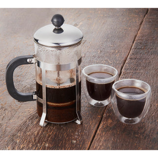 Printwear Modena Coffee Press and Glass Set (Black)