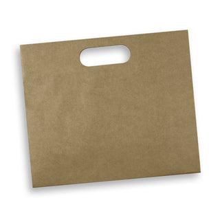 Agogo Large Die Cut Paper Bag Landscape (Natural)