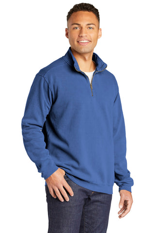 COMFORT COLORS Ring Spun 1/4-Zip Sweatshirt (Flo Blue)