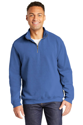 COMFORT COLORS Ring Spun 1/4-Zip Sweatshirt (Flo Blue)