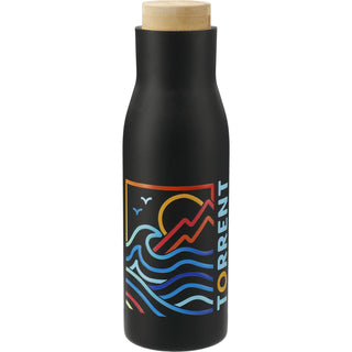 Printwear FSC 100% Bamboo Cap 17oz Shaco Copper Vac Bottle (Black)