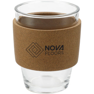 Printwear Brooklyn Glass cup with Cork Band 12oz (Clear)