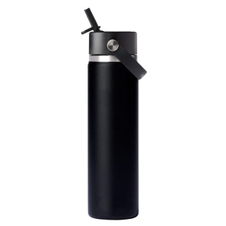 Hydro Flask Wide Mouth w/ Flex Straw Cap 24oz (Black)