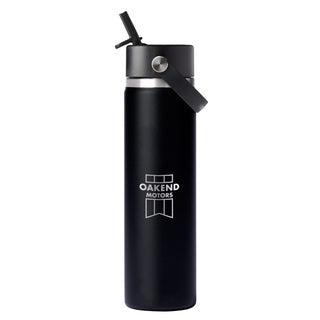 Hydro Flask Wide Mouth w/ Flex Straw Cap 24oz (Black)