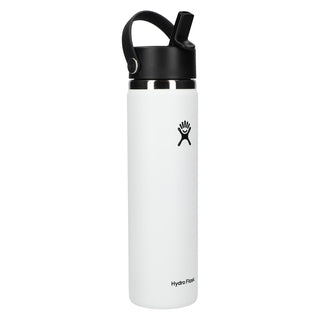 Hydro Flask Wide Mouth w/ Flex Straw Cap 24oz (White)