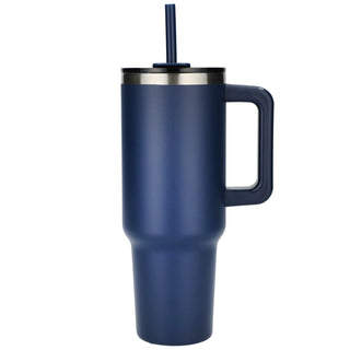 Printwear Pinnacle Recycled Travel Tumbler with Straw 40oz (Navy)