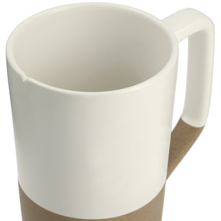 Printwear Tahoe Tea & Coffee Ceramic Mug with Wood Lid 16oz (White)