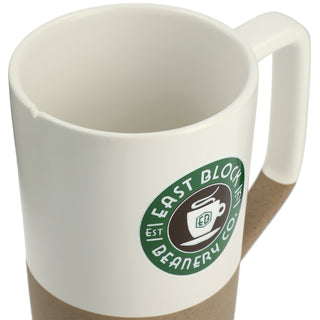 Printwear Tahoe Tea & Coffee Ceramic Mug with Wood Lid 16oz (White)