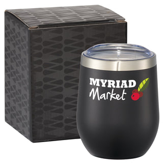 Printwear Corzo Copper Vac Insulated Cup 12oz With Gift Box (Black)