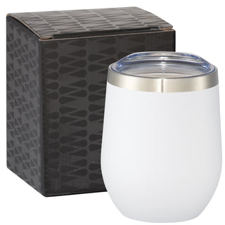 Printwear Corzo Copper Vac Insulated Cup 12oz With Gift Box (White)