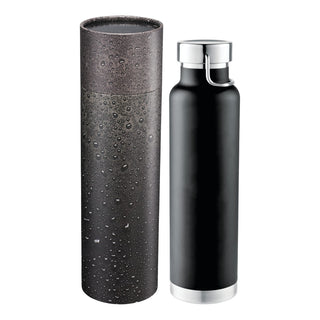 Printwear Thor Copper Vac Bottle 22oz With Cylindrical Box (Black)