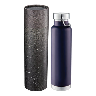 Printwear Thor Copper Vac Bottle 22oz With Cylindrical Box (Navy)