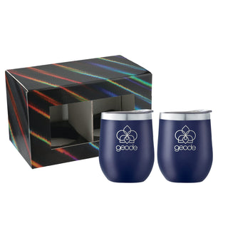 Printwear Corzo Cup 12oz 2 in 1 Gift Set (Navy)