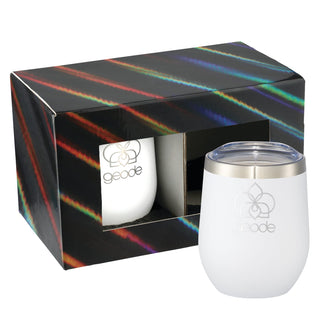 Printwear Corzo Cup 12oz 2 in 1 Gift Set (White)