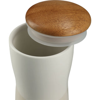 Printwear Reno Double Wall Ceramic Tumbler w/Wood Lid 10oz (White)