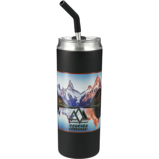 Printwear Marka Copper Vac Tumbler w/ SS straw 20oz (Black)