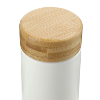 Printwear Arlo Ceramic Tumbler with Bamboo lid 11oz (White)