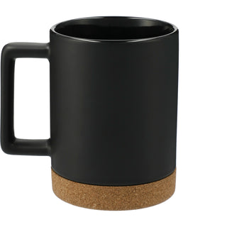 Printwear Bates 15oz Ceramic Mug w/ Cork Base (Black)