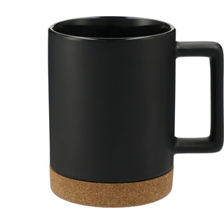 Printwear Bates 15oz Ceramic Mug w/ Cork Base (Black)