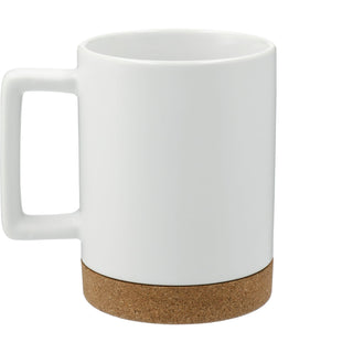 Printwear Bates 15oz Ceramic Mug w/ Cork Base (White)