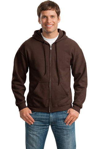 Gildan Heavy Blend Full-Zip Hooded Sweatshirt (Dark Chocolate)