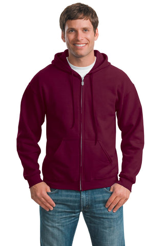 Gildan Heavy Blend Full-Zip Hooded Sweatshirt (Maroon)