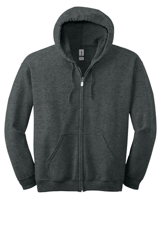 Gildan Heavy Blend Full-Zip Hooded Sweatshirt (Dark Heather Grey)