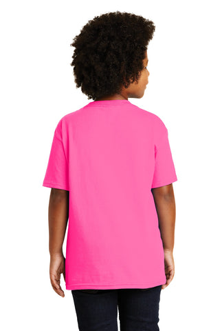 Gildan Youth Ultra Cotton100% US Cotton T-Shirt (Safety Pink)